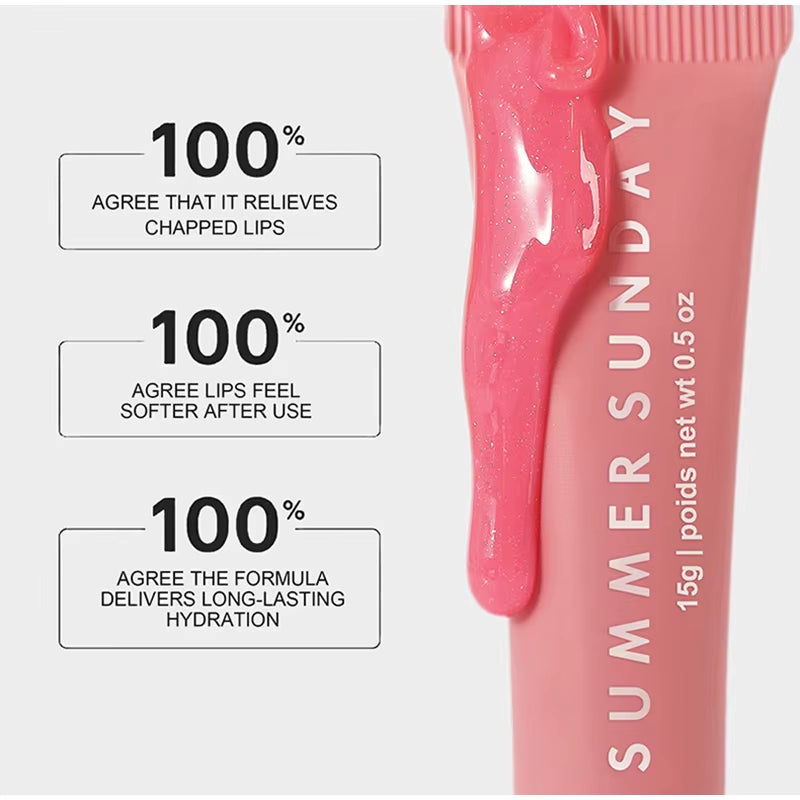 Summer Lip Moisturizing Lip Balm Care 15Ml Lip Balm Smoothing Lip Lines Lasting Nourishment for Women Daily Care Makeup Lipcare